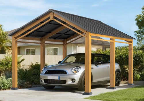 New Car Porch Roofing Installation